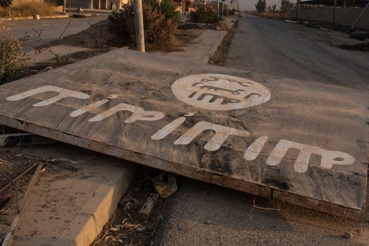 <p>An ISIS billboard.</p>