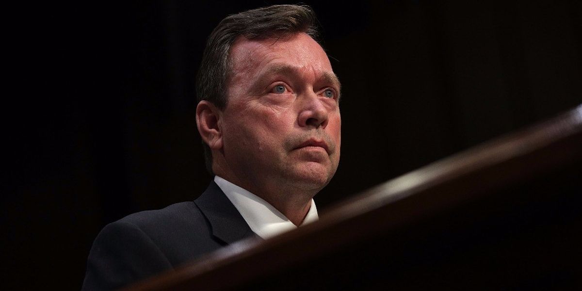 <p>Christopher Sharpley testifies at his nomination hearing.</p>