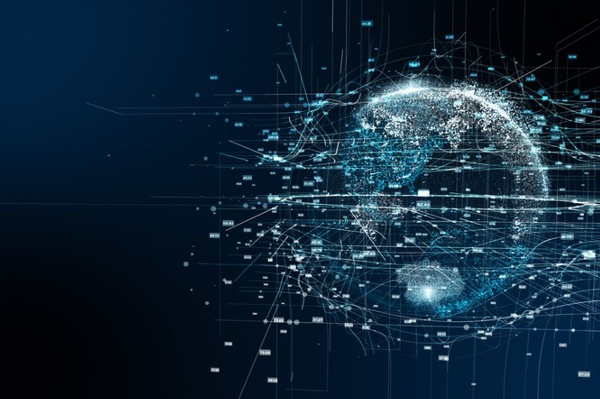 <p>Digital earth 5G AI technology</p>