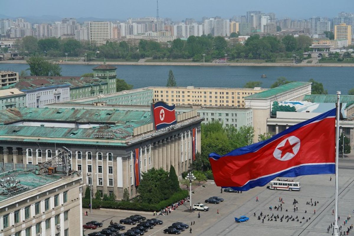 <p>Kim Il Sung Square in Pyongyang</p>