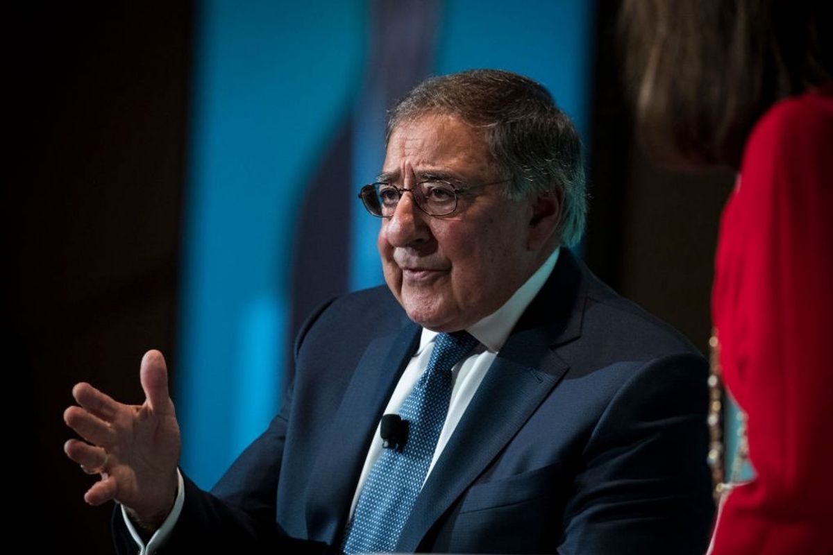 <p>Leon Panetta at the Hudson Institute on October 23, 2017.</p>