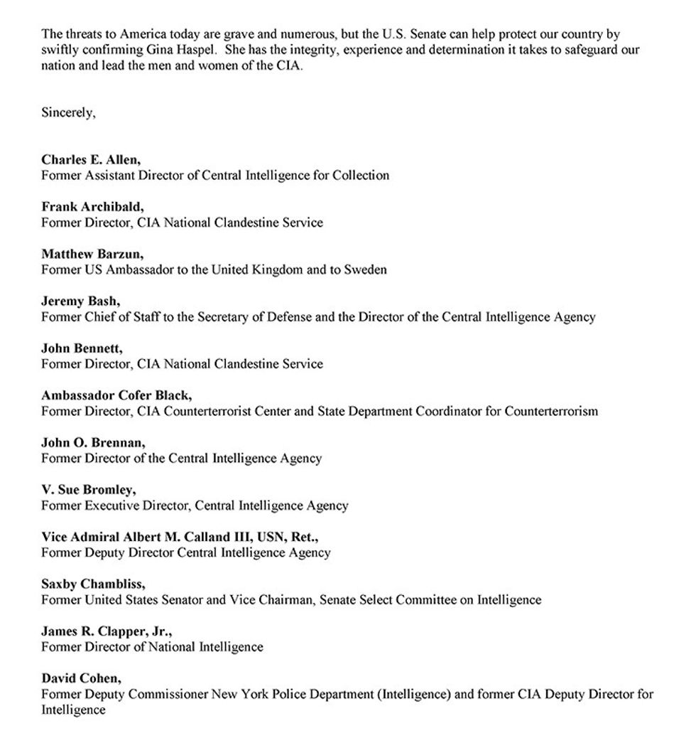 Letter In Support of Gina Haspel Nomination Page 2