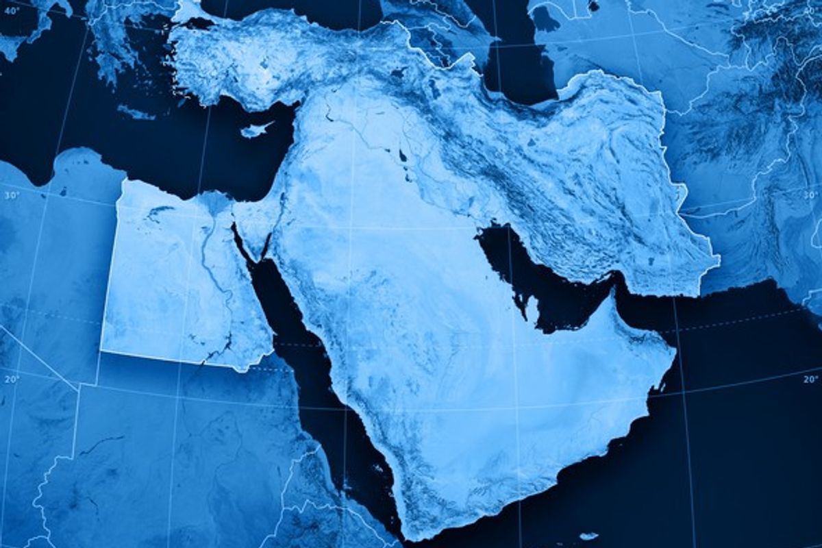 <p>Middle East Topographic Map</p>