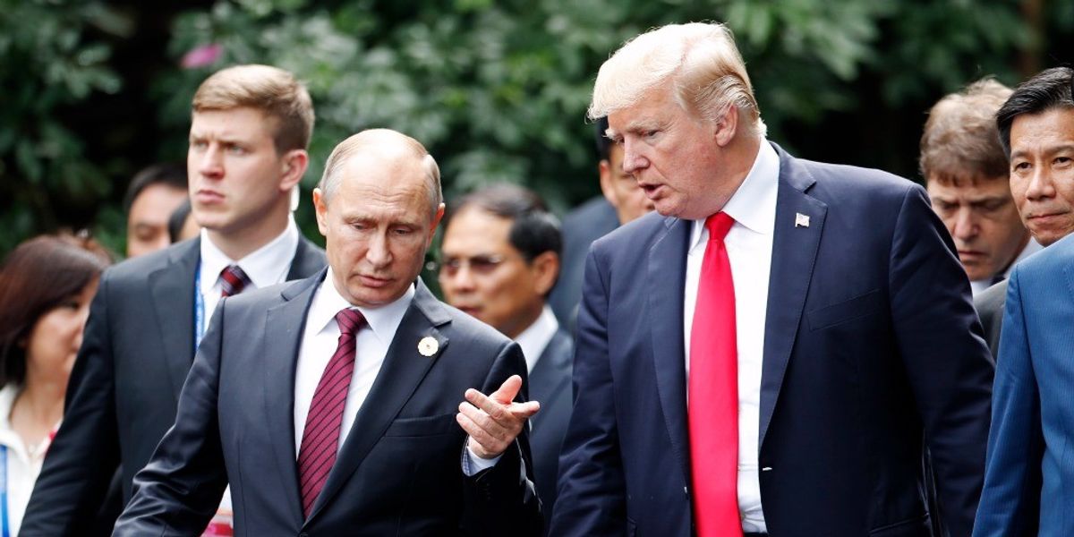 <p>President Trump and Vladimir Putin</p>