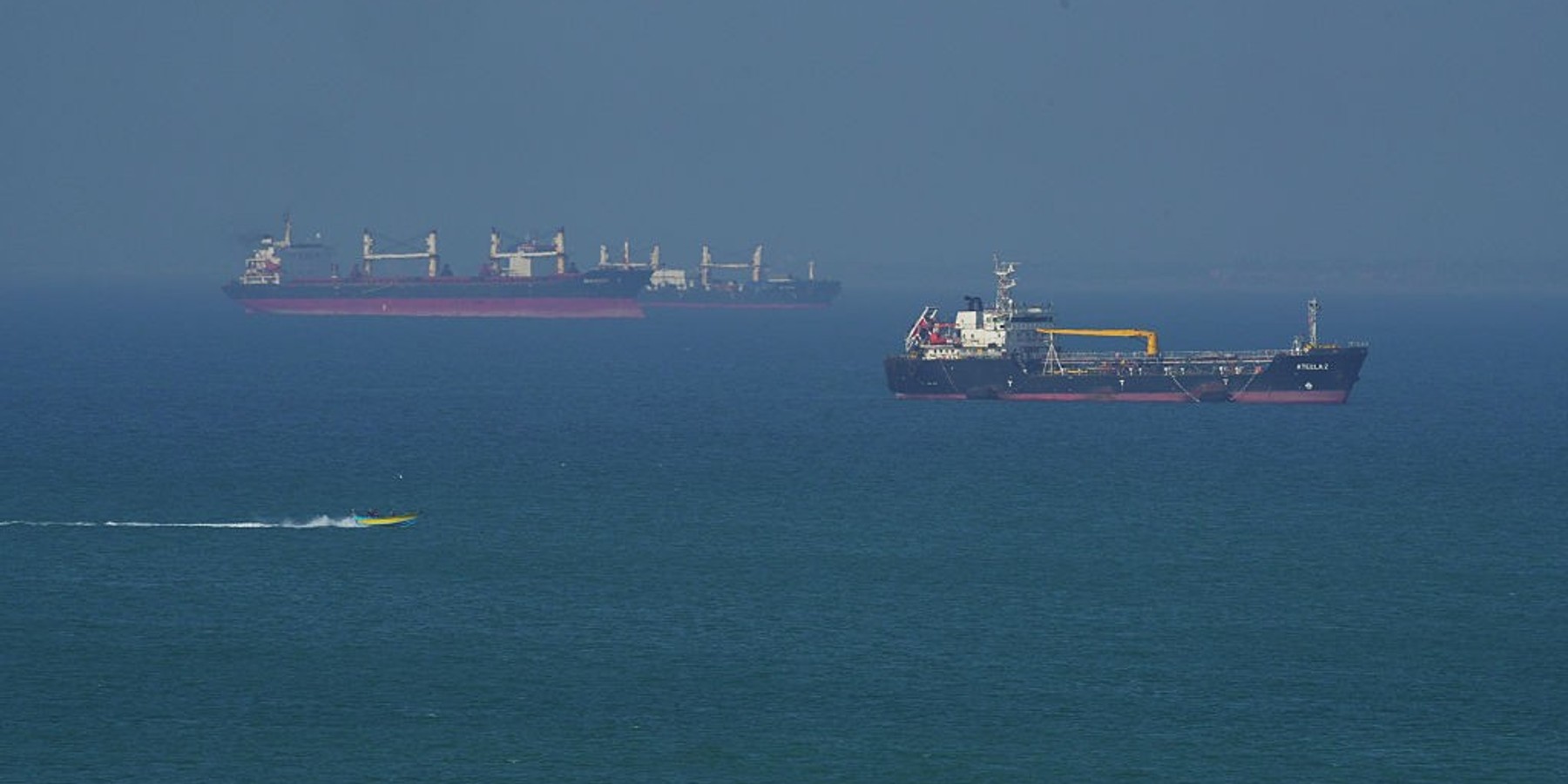 QESHM ISLAND, IRAN - APRIL 28: The Ateela 2 Oil Tanker boat navigates the sea on April 28, 2026 on Qeshm Island, Iran in the Strait of Hormuz. Iran's latest proposal for ending its blockade of the Strait of Hormuz calls on the United States to end its naval blockade of Iran's ports, and sets aside questions about what to do with Iran's nuclear program. The United States has not formally responded to the latest proposal, which was delivered by Iran's foreign minister to Pakistan two days ago. (Photo by Asghar Besharati/Getty Images)