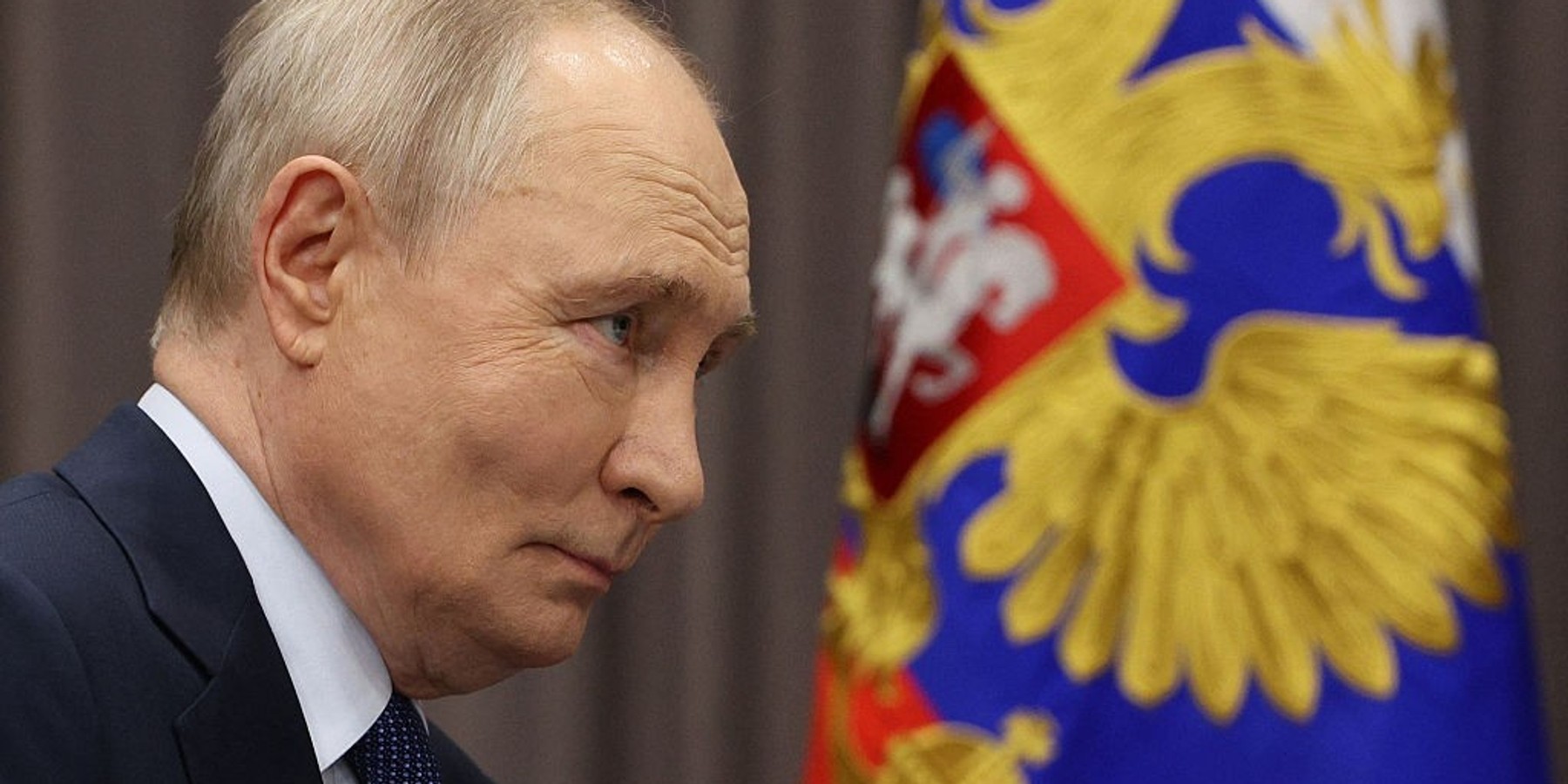 RUSSIA-POLITICS In this pool photograph distributed by the Russian state agency Sputnik, Russia's President Vladimir Putin attends a meeting with the Krasnoyarsk Krai governor on August 3, 2026. (Photo by Vyacheslav PROKOFYEV / POOL / AFP via Getty Images)