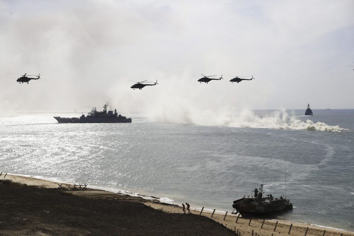 <p>Russian military drills</p>