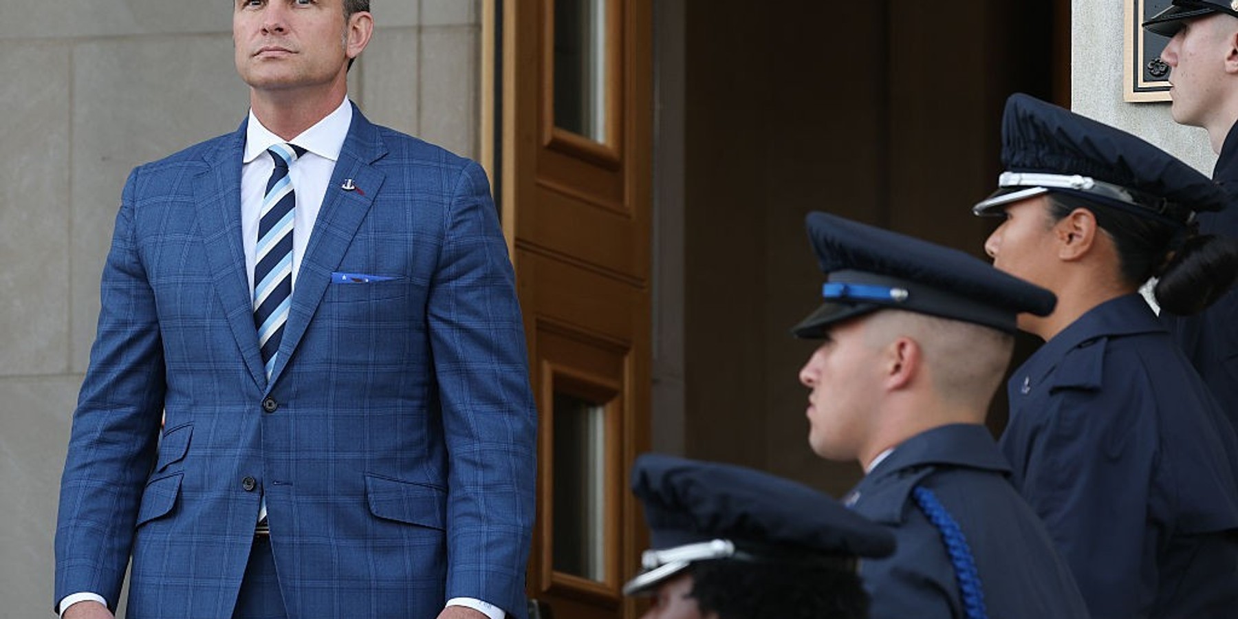 Secretary Hegseth Welcomes Australia Deputy Prime Minister And Minister Of Defence Richard Marles To The Pentagon ARLINGTON, VIRGINIA - SEPTEMBER 02: U.S. Secretary of Defense Pete Hegseth waits before welcoming Australian Deputy Prime Minister and Minister of Defense Richard Marles to the Pentagon September 2, 2026 in Arlington, Virginia. Hegseth and Marles met later to discuss a range of bilateral issues. (Photo by Win McNamee/Getty Images)