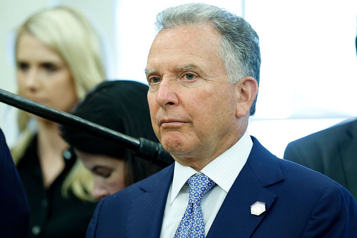 Steve Witkoff, U.S. Special Envoy to the Middle East, attends a meeting between U.S. President Donald Trump and NATO Secretary General Mark Rutte in the Oval Office at the White House on July 14, 2025 in Washington, DC.
