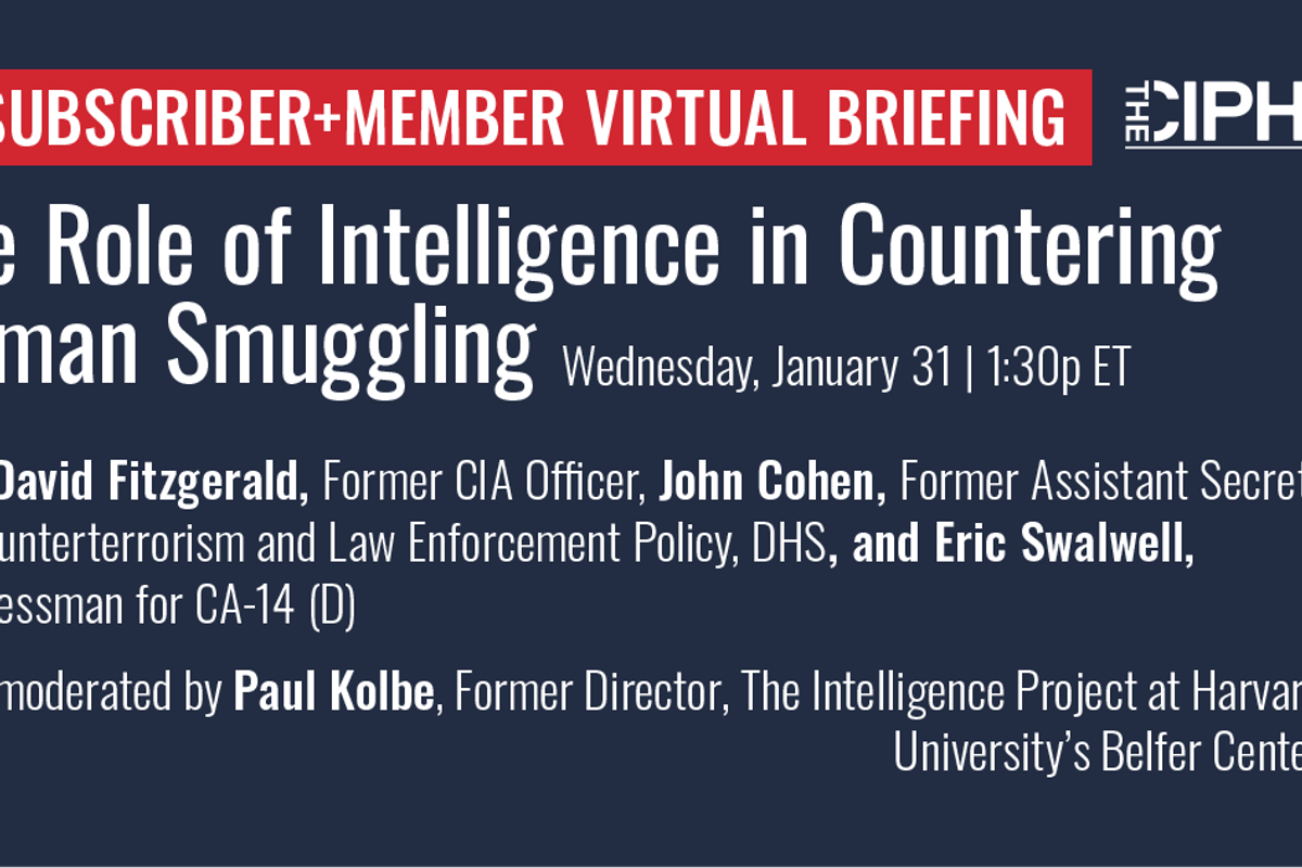 The Role of Intelligence in Countering Human Smuggling