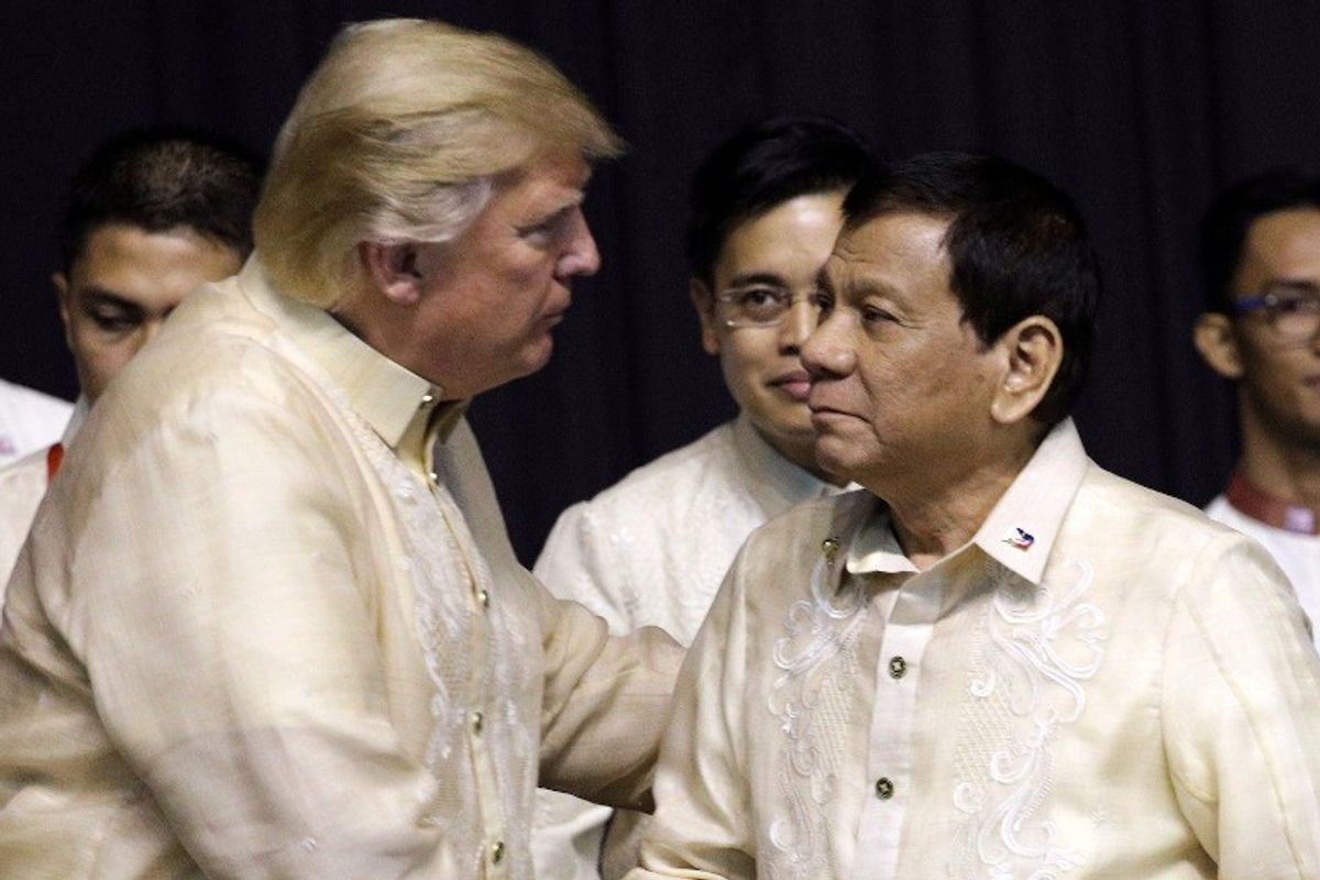 <p>Trump and Duterte meet in Manila</p>