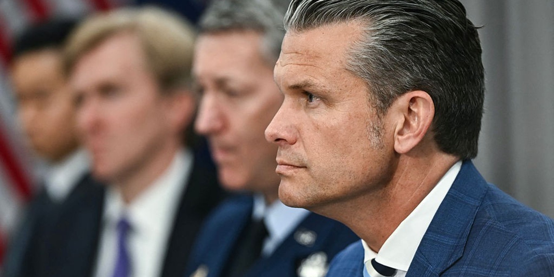 US-AUSTRALIA-POLITICS-DEFENSE US Secretary of Defense Pete Hegseth (R) looks on during a meeting with Australia Deputy Prime Minister and Minister of Defence Richard Marles at the Pentagon in Washington, DC, on September 2, 2026. (Photo by Kent NISHIMURA / AFP via Getty Images)