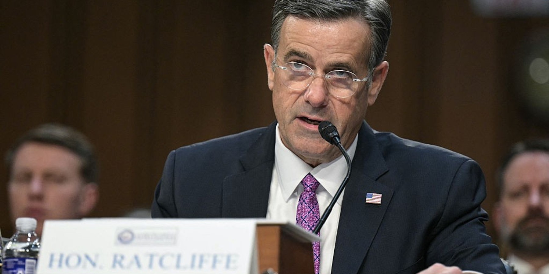 US-POLITICS-CONGRESS-GLOBAL-THREATS CIA Director John Ratcliffe testifies during a Senate Committee on Intelligence hearing to examine worldwide threats, on Capitol Hill in Washington, DC, on March 18, 2026. (Photo by Oliver Contreras / AFP via Getty Images)