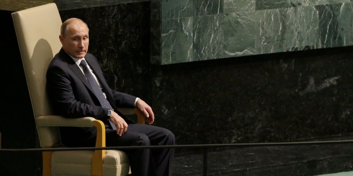 <p>Vladimir Putin at the UN</p>