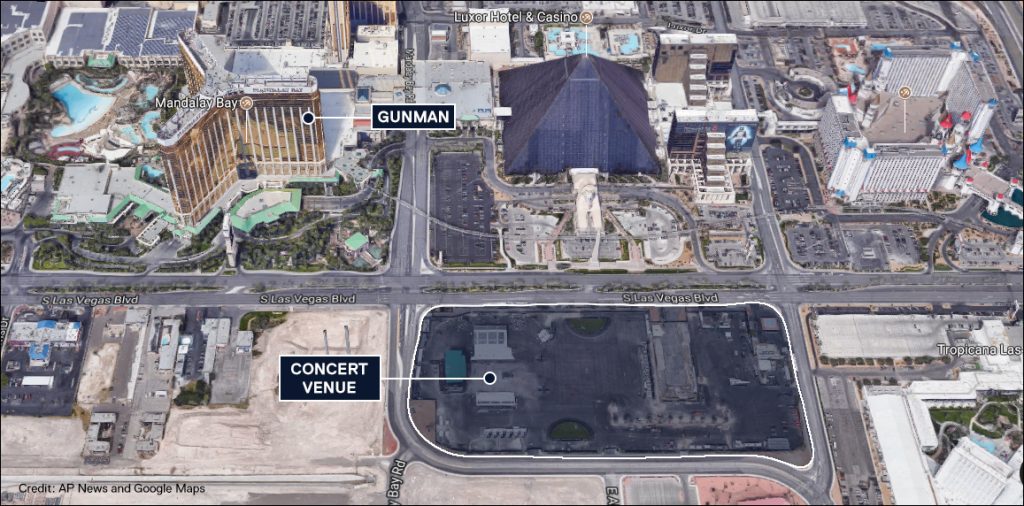 Las Vegas Map Of Shooting Map