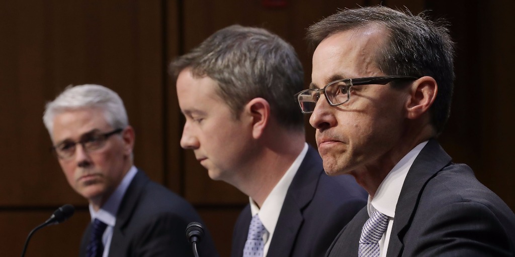 Social media execs testifying before Congress.