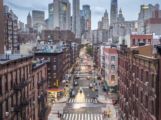 Lower Manhattan cityscape - Chinatown