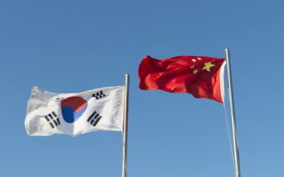 China and South Korea flag